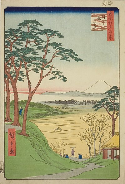 目黑老人茶屋（目黑地窖），"江户百景 "系列第 84 号 作者 歌川宏重