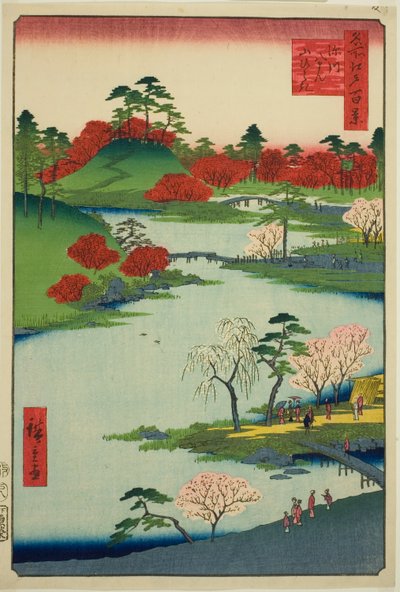 深川八幡神社开园（深川八幡山平），选自 "名所江户百景 "系列 作者 Utagawa Hiroshige