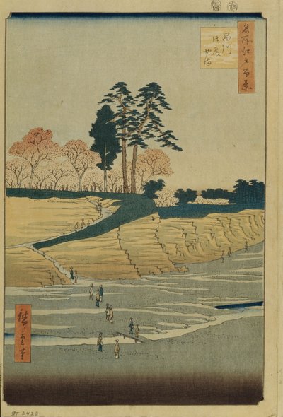 品川区皇宫山江户百景，1856-1858年 作者 歌川宏重