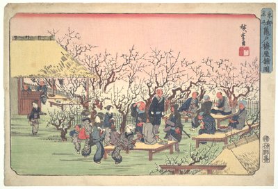 龟户花园的梅花 作者 歌川宏重