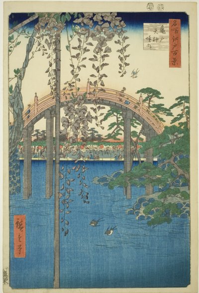 龟户天神社，选自 "名所江户百景 "系列 作者 歌川宏重