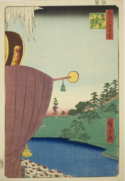 麹町一丁目山王祭游行，选自 "名所江户百景 "系列。 作者 歌川宏重