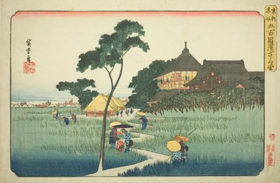 五百罗汉寺太宰堂，选自 "东都名胜（东都名胜）"系列 作者 歌川宏重
