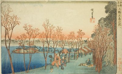 上野的忍足池（上野忍足池），选自 "江户名胜（江户名胜）"系列 作者 歌川宏重