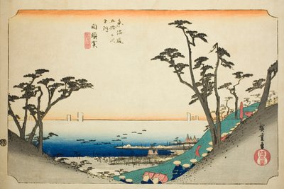 白冢：白冢：汐见坡的风景（白冢，汐见坂），选自 "东海道五十三站 "系列，又称 "Hoeido 东海道"。 作者 歌川宏重