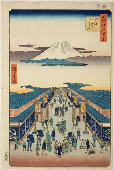 骏河町，选自 "江户百景（名所江户百景）"系列 作者 歌川宏重