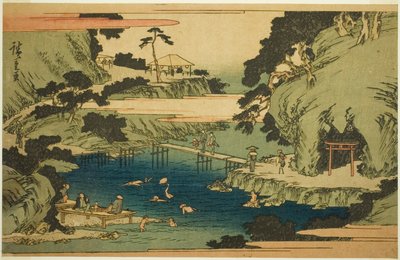 王子的泷之川（王子泷之川），选自 "东都名胜（东都名胜）"系列 作者 歌川宏重
