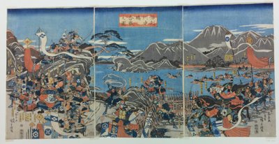 信浓省川中岛战役。 作者 歌川宏重