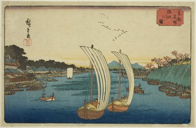 隅田川之景》，选自 "东都名胜（东都名胜）"系列 作者 歌川宏重