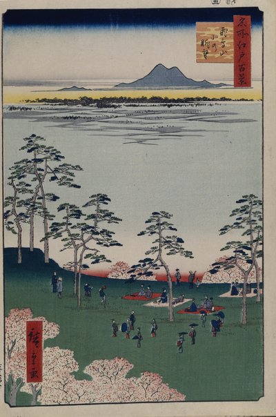 从明日香山向北眺望江户百景，1856-1858年 作者 Utagawa Hiroshige