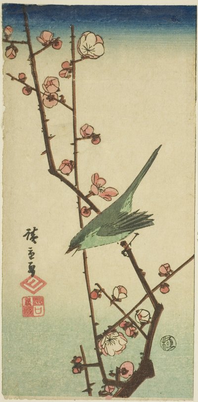 梅枝上的莺 作者 歌川宏重