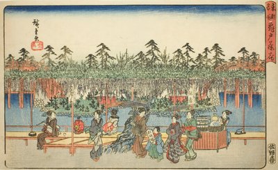 龟户紫藤，选自 "东都名胜（东都名胜）"系列 作者 歌川宏重