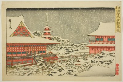 浅草金流山寺的年末庙会，选自 "东都名胜（东都名胜）"系列 作者 歌川宏重
