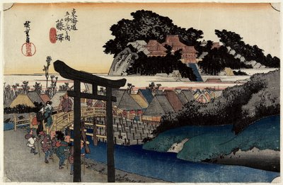 Yugyo_ji Temle，Fujisawa，c.1833 作者 Utagawa Hiroshige