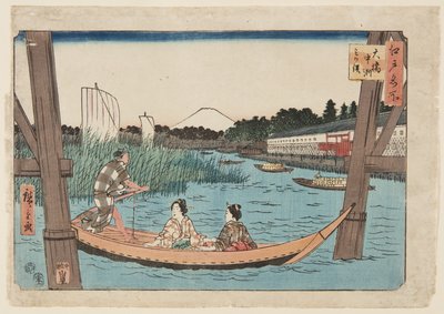 ?hashi, Nakazu, Mitsumata (彩色木版画) 作者 歌川二广