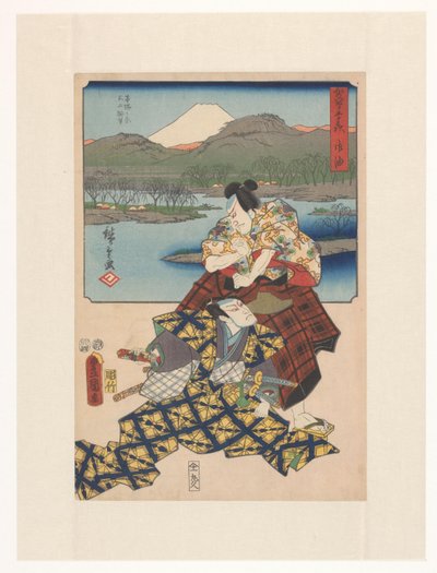 两支画笔绘制的 53 个站点（对象上的原始系列标题） 作者 歌川广重 (I)