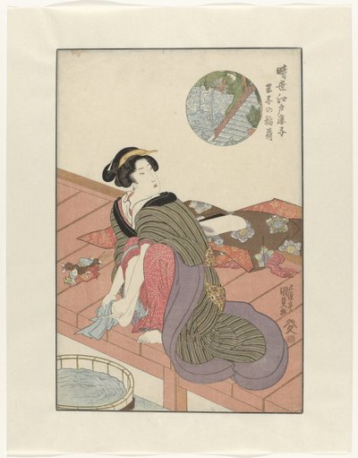 稻荷寺
王子的稻荷（物件上的标题）
Schoonheden uit Edo（物品上的系列名称）
Jisei Edo kanoko（物品上的系列名称） 作者 山本平吉