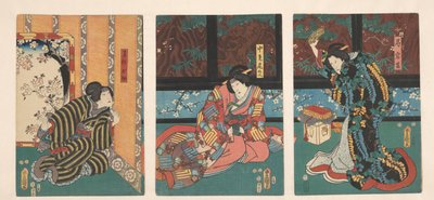 话剧《镜山》场景
大夏偷窥宫女争吵 作者 泉宫一兵卫（关山道）