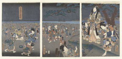 在明石海滩捡贝壳
明石之浦的贝壳（物体上的标题） 作者 山口屋东兵卫