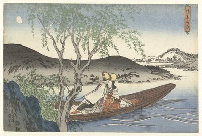 穿着 Een Asazuma 靴子的 Shirabyoshi Danseres Asazumabune（Chite On 对象） 作者 山口屋东兵卫
