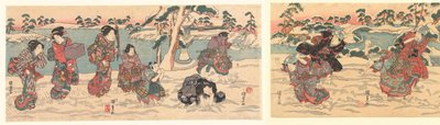 扔雪球 作者 歌川国贞（一）