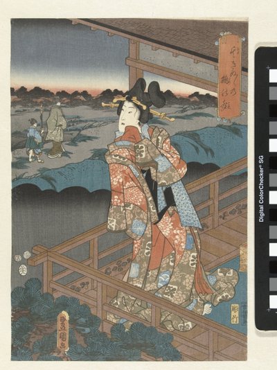 阳台上的女子 作者 横河武次郎