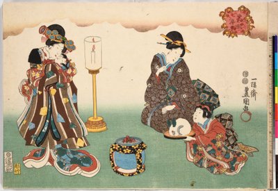 晚雪博雪》，出自《八大人物景观》系列 菅田白圭，约1850年，约1850年。 作者 歌川国贞