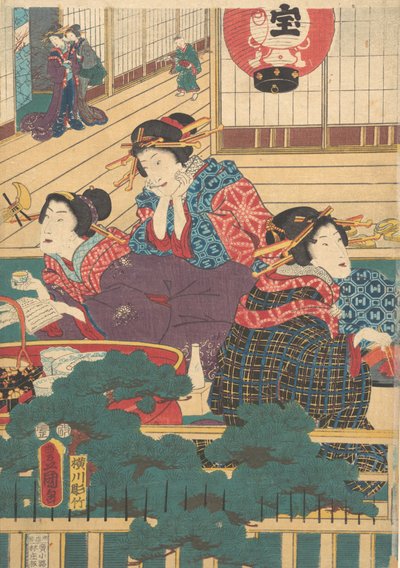 打印。 作者 歌川国贞