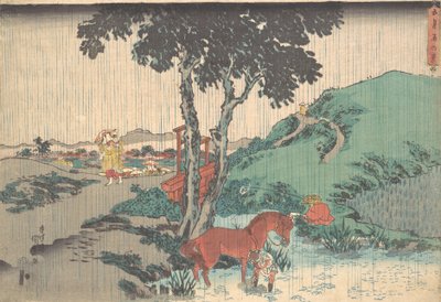 第五月的雨 Samidare, 19世纪. 作者 歌川国贞