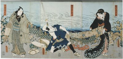 剧院场景，1844年 作者 歌川国贞