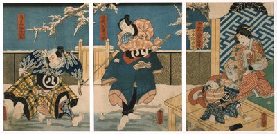 剧院场景，1844年 作者 歌川国贞
