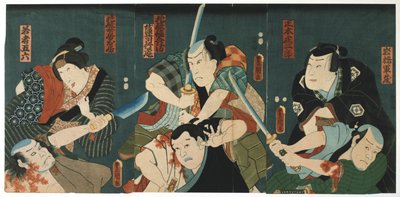 剧院场景，1844年 作者 歌川国贞