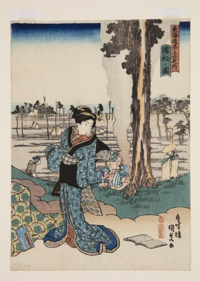 View of Hamamatsu (Hamamatsu no zu) (colour woodblock print) 作者 歌川国贞