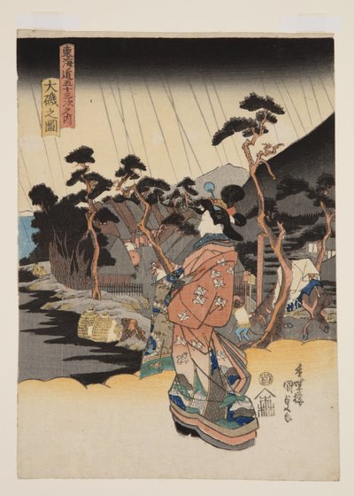 View of ?iso (?iso no zu) (colour woodblock print) 作者 歌川国贞