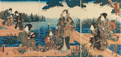 木版画--《四季》：春天》，1851-1852 作者 歌川国贞