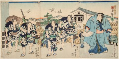 相扑选手 Aioi。Utagawa Kuniteru (1808-1876) 版画 作者 歌川国辉