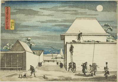 第 11 幕：夜袭（Juichidanme, youchi no zu），选自 "忠臣库（Chushingura）"系列 作者 歌川国义