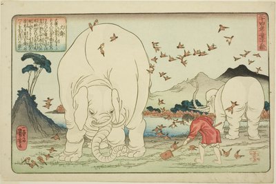 大顺（泰顺），选自 "二十四孝为童镜（二十四孝图）"系列 作者 歌川国义