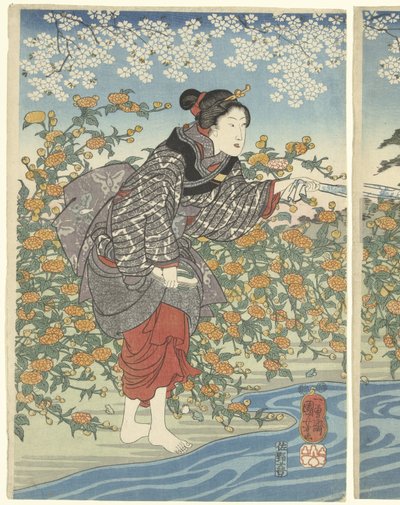 山代省的伊达多摩川 作者 歌川国义