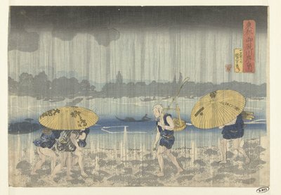 东部首都的 Onmaya 河岸 Toto Onmayagashi no zu（物体上的标题） 作者 山口屋东兵卫