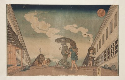霞关（彩色木版画） 作者 歌川国义