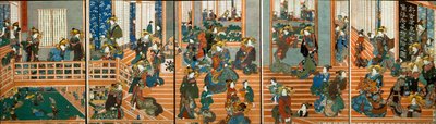 Kado-Ebiya楼上的俯视图 作者 歌川国义