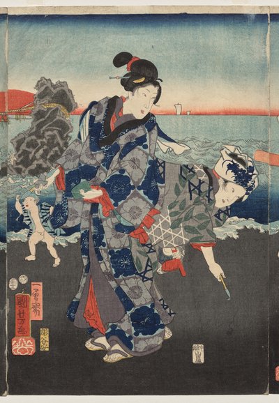 二见湾日出 作者 歌川国义