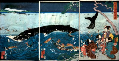 七海盛世大鱼 (Nana ura tairyō hanjō no zu) 作者 歌川国义