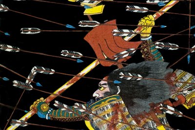 四条绳手之战，约 1857 年 作者 歌川国义