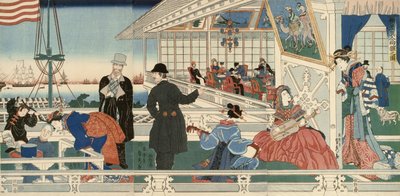 横滨的美国商业大厦 作者 歌川贞秀