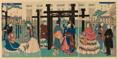 横滨的外国商馆（横滨伊人商馆） 作者 歌川贞秀