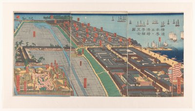 横滨本町地区和宫崎街区概览
横滨本町 narabi Miyozakicho saiken zenzu（实物标题）
完整详细地描绘了横滨本町和宫崎町的风貌 作者 歌川贞秀