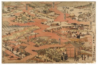 江户八景，约1770-1780（纸上木版画） 作者 歌川丰治