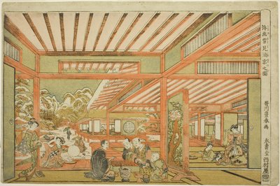 观赏雪景的娱乐，约1771年 作者 歌川丰治